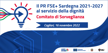 Locandina incontro Comitato di Sorveglianza del PR FSE+ 2021-2027 al servizio della dignità
